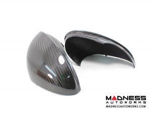 Alfa Romeo Stelvio Mirror Covers - Carbon Fiber - Full Replacements